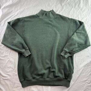 Aerie Oversized Mockneck Sweatshirt Green Women's Sz M